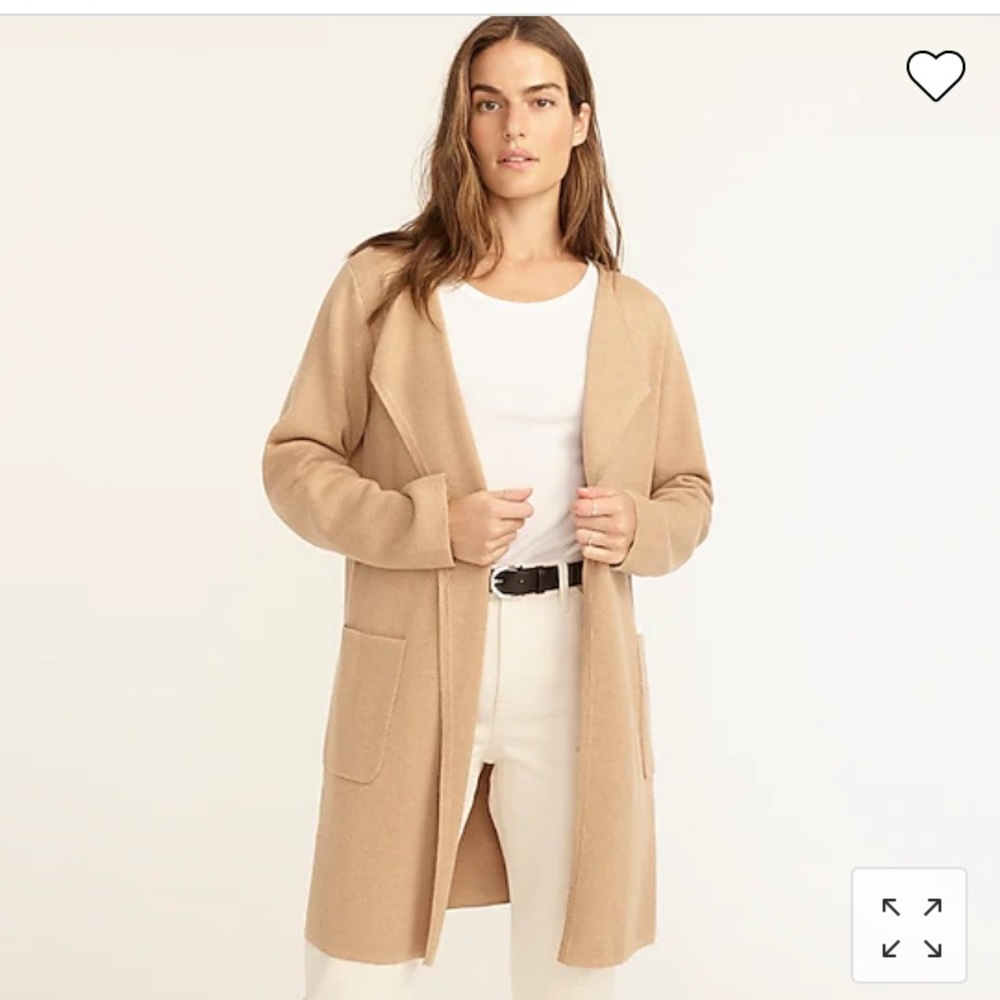 JCrew Juliette Collarless Long Cardigan